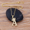 King Crown Alphabet Initial Letter Pendant 24 Various Chain Necklace in Gold-Necklaces-Innovato Design-D-Innovato Design