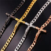 Men Cuban Link Chain Crucifix Jesus Cross Bracelet-Bracelets-Innovato Design-Gold-Innovato Design