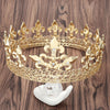 Men's King Crown with Crystals Gold for Wedding or Prom-Crowns-Innovato Design-Innovato Design