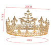Men's King Crown with Crystals Gold for Wedding or Prom