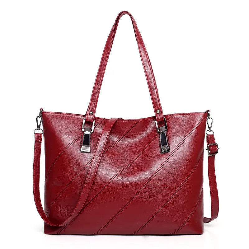 Soft Leather Shoulder Bag, Crossbody Bag and Handbag Set-Handbags-Innovato Design-Brown-Innovato Design