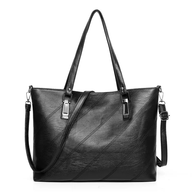 Soft Leather Shoulder Bag, Crossbody Bag and Handbag Set-Handbags-Innovato Design-Brown-Innovato Design