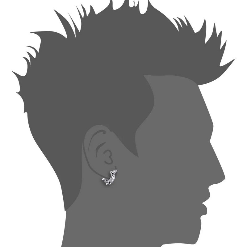 10PCS Stainless Steel Men Women Ear Stud Earring Huggies Piercing Spike Rivet Cone Taper Silver-Earrings-Innovato Design-Innovato Design