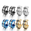 8PCS Stainless Steel Men Women Hoop Earrings Huggie Ear Plug Hypoallergenic-Earrings-Innovato Design-Innovato Design
