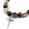 Elasticated Rosary Wood Catholic Saints Religion Bracelet-Bracelets-Innovato Design-Innovato Design