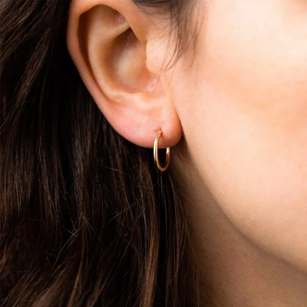 Stainless Steel Unique Small Hoop Earrings for Women Men Huggie Earrings