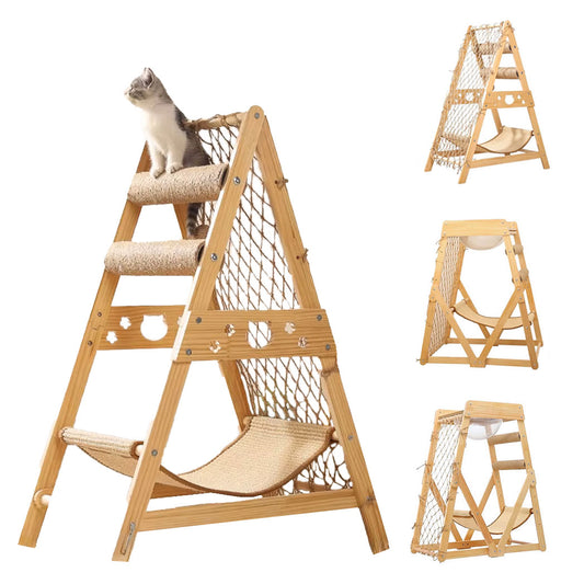 Innovato Design - Adventure Cat Climbing Tower with Hammock, Scratcher, and Capsule Bed