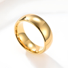 8MM Men's Titanium Ring Classic Wedding Band Gold-Plated with Polished Finish-Rings-Innovato Design-7-Innovato Design