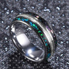 8mm Tungsten Carbide Ring Galaxy Wedding Meteorite Inlay Engagement Band Comfort Fit-Rings-Innovato Design-6-Innovato Design