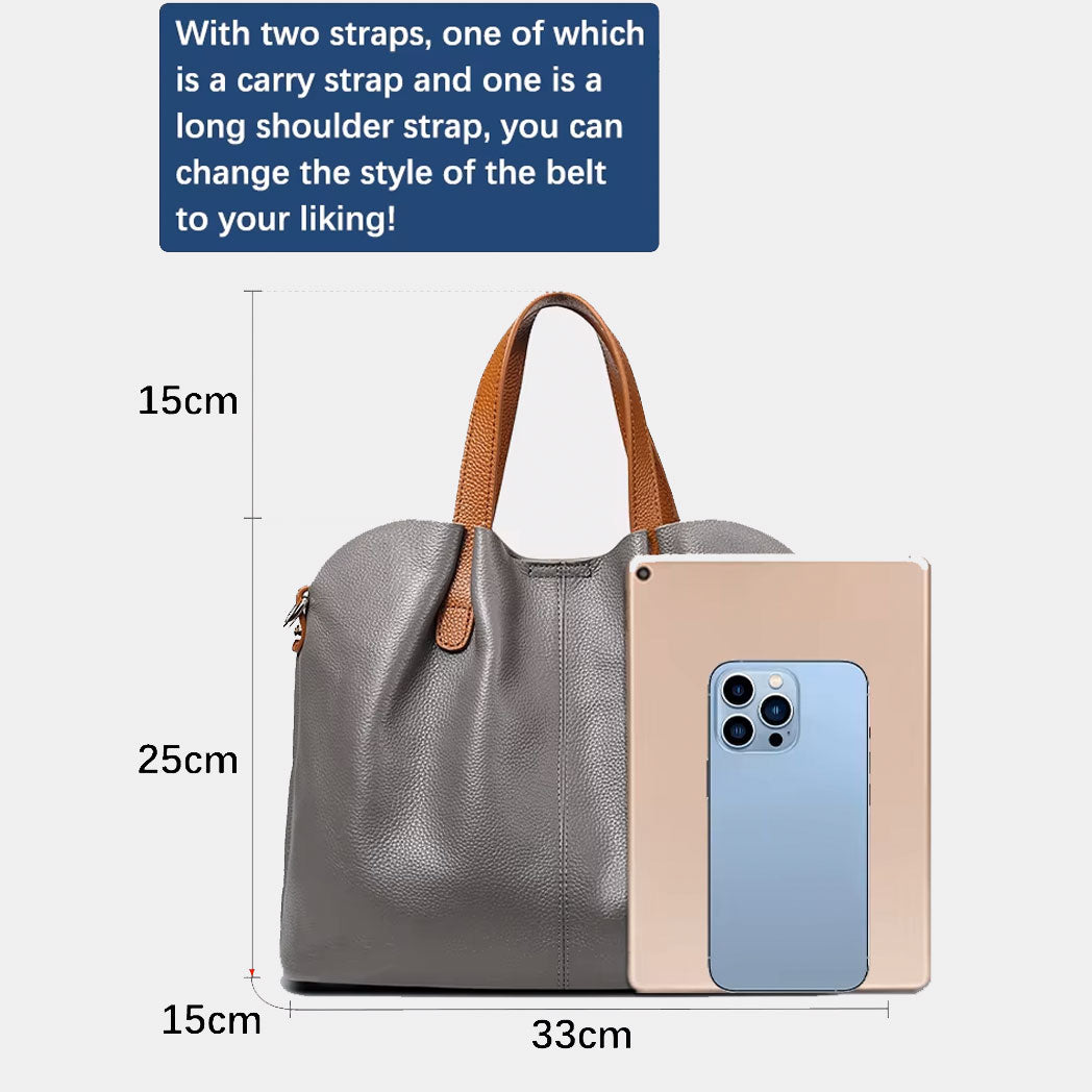 Luxury Designer Vintage Genuine Leather Top-Handle Shoulder Bag and Travel Handbag