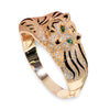 AAA Zircon Crystal Enamel Gorgeous Tiger Animal Bangle Bracelet