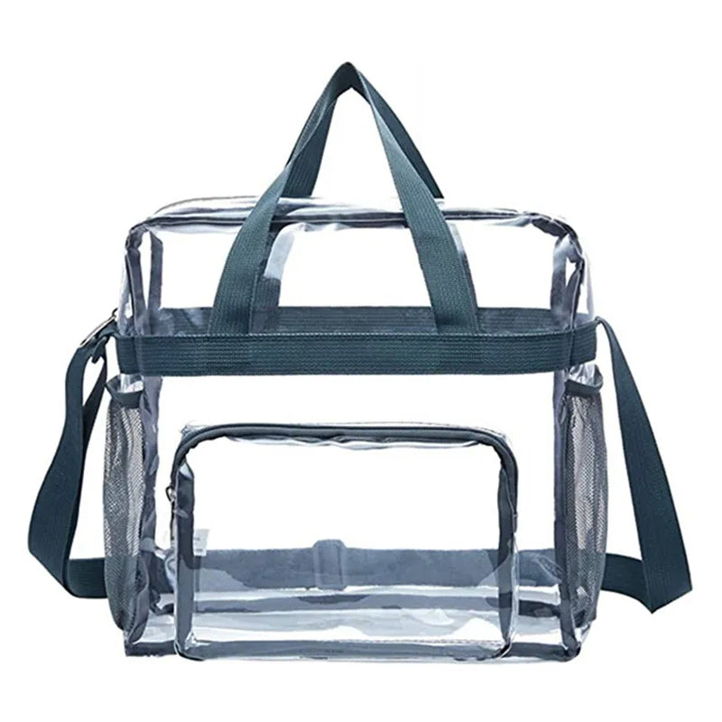 Large Transparent PVC Casual Travel Shoulder Handbag Luggage Portable Bag-clear backpack-Innovato Design-Gray-Innovato Design