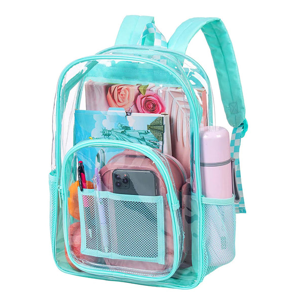 Waterproof Transparent School Travel Backpack for Women-clear backpack-Innovato Design-Green-Innovato Design