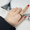 Stainless Steel Women's Triple Interlocked Rolling Wedding Band Ring-Rings-Innovato Design-4-Innovato Design