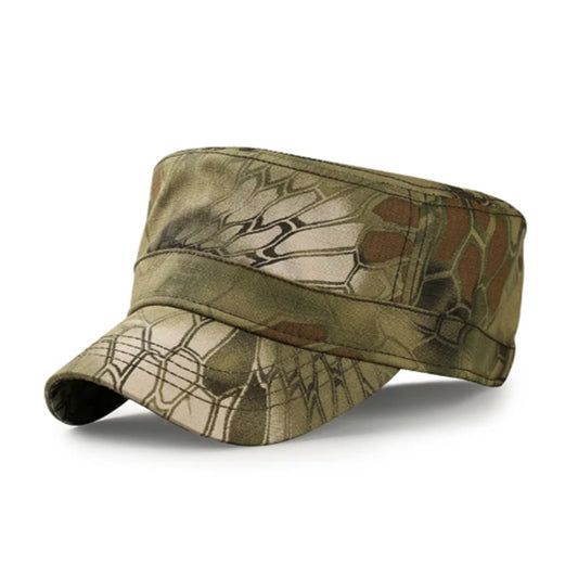 Adjustable Classic Camouflage Cotton Flat Top Cadet Patrol Army Military Hat-Hats-Innovato Design-Army Green-Innovato Design
