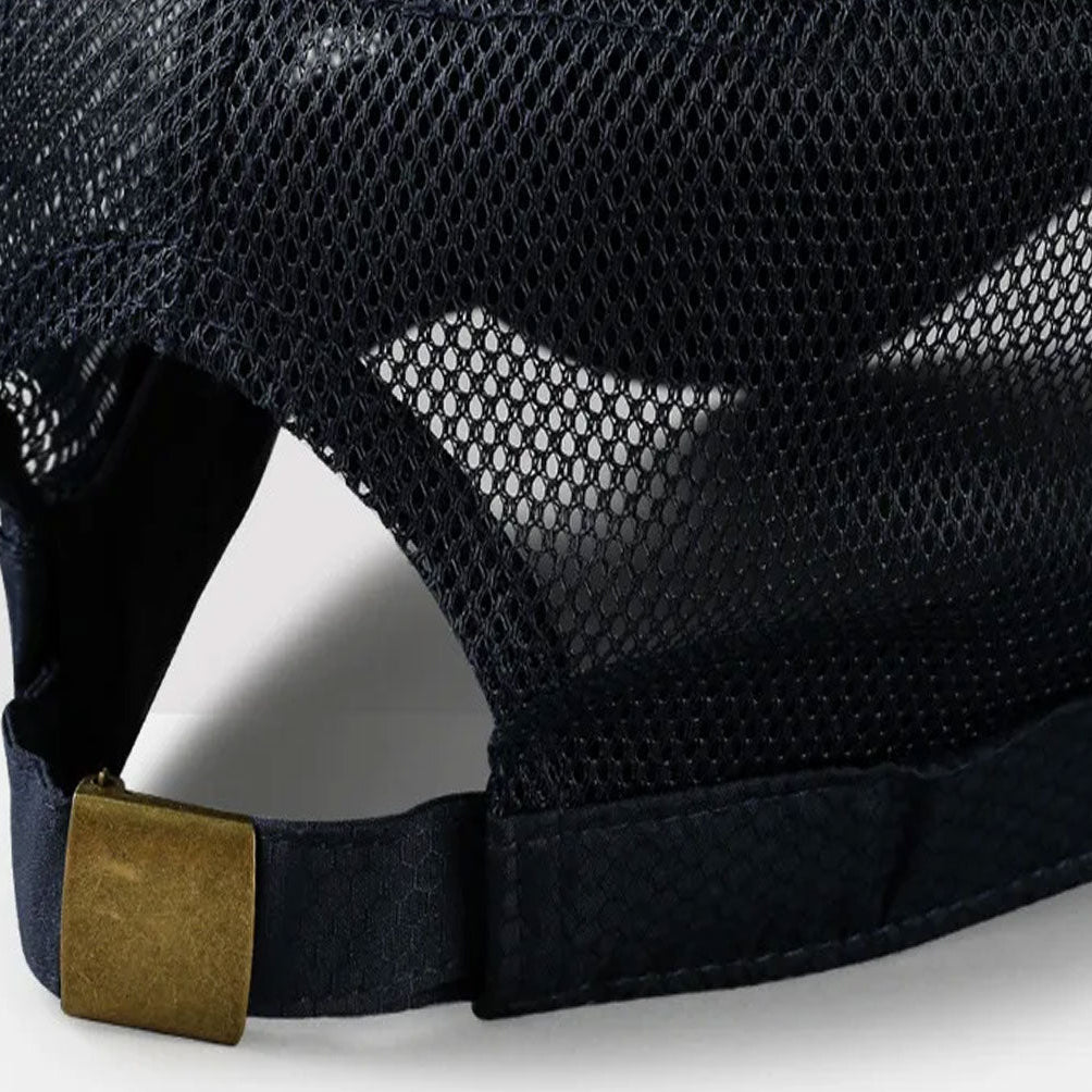 Classic Adjustable Breathable Linen Flat Top Snapback Military Hat