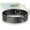 Men's Vintage Stainless Steel Black Cross Silver English Bible Lords Prayer Link Wrist Bracelet-Bracelets-Innovato Design-Innovato Design