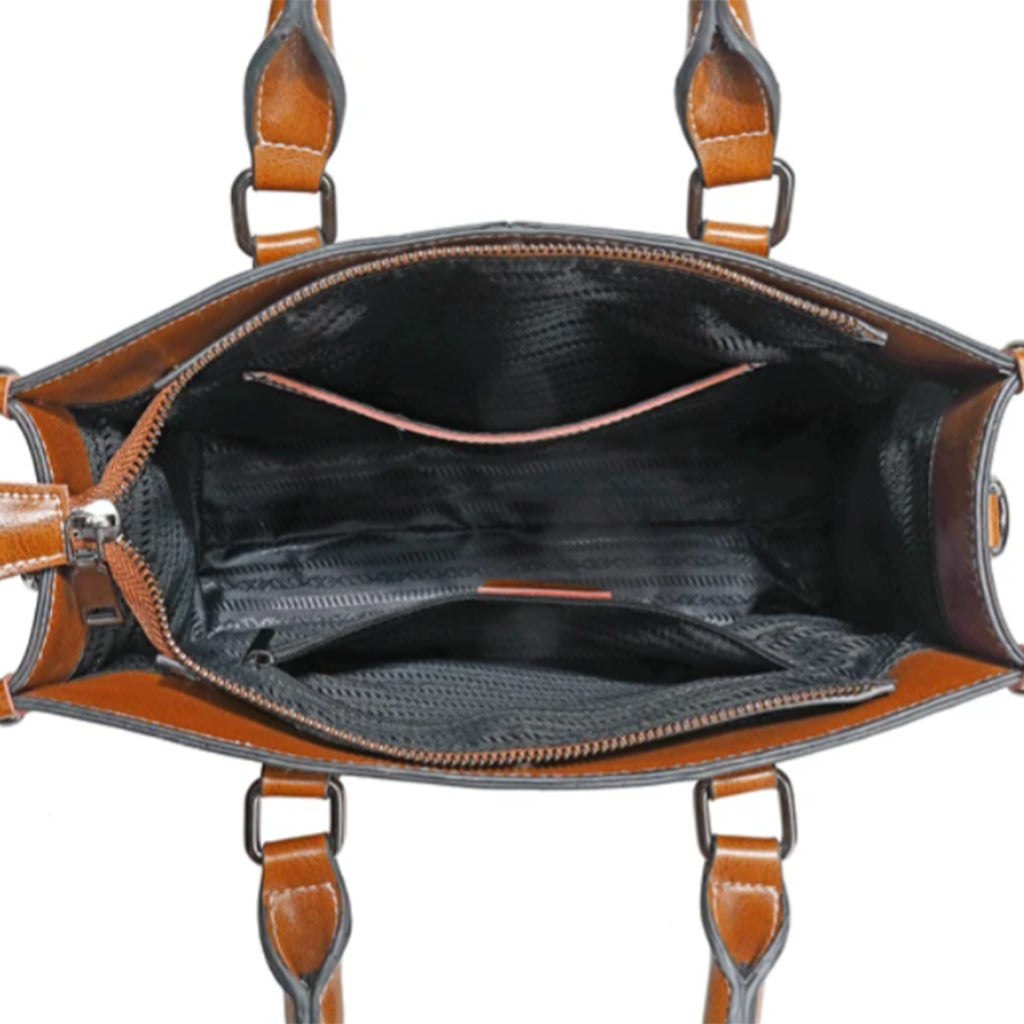 Fashion Designer Oil Wax Leather Tote Bag, Shoulder Bag and Handbag