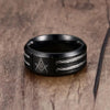Men Black Titanium Masonic Ring with Wires Freemason Brother Gift-Rings-Innovato Design-7-Innovato Design