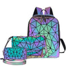 Luminous Schoolbags Travel Daypack Backpack Set for Women-clear backpack-Innovato Design-Only Clutch-Innovato Design