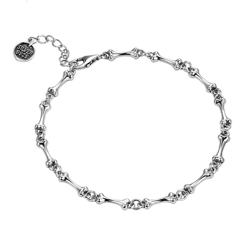 925 Sterling Silver Bone Chain Handmade Unisex Bracelet-Bracelets-Innovato Design-Innovato Design