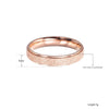 Men Women 4mm Radiant Stainless Steel Sandblast Finish Rose Gold Ring Engagement Wedding Sand Blast Band