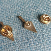 Trowel Working Tools Lapel Pin, Tie Bar Clip, and Cufflinks Combo Pack