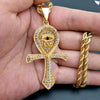 Eye of Horus Egyptian Ankh Pendant Rope Chain Rhinestones Necklace-Necklaces-Innovato Design-Innovato Design