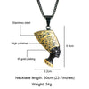 Egypt Queen Nefertiti Cleopatra Pendant Chain Necklace Set in Gold Black Tone-Necklaces-Innovato Design-Black-18in-Innovato Design