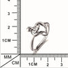 Sterling Silver Treble Clef Bass Heart Music Note Ring For Women Resizable Ring-Rings-Innovato Design-Innovato Design