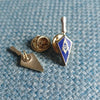 Trowel Working Tools Lapel Pin, Tie Bar Clip, and Cufflinks Combo Pack