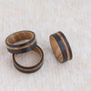 Wood Groove and Inner Design Silver-Plated Tungsten Vintage Wedding Band