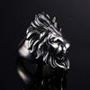 Men's Biker Stainless Steel Punk Rock Style Gothic Personalized Cool Lion Head Ring