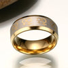 8mm Stainless Steel 18k Gold Plated Wedding Engagement Ring Promise LGBT Pride Band
