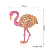 Women's Pink Crystal Enamel Standing Flamingo Bird Animal Brooch Pin-jewelry-Innovato Design-Innovato Design