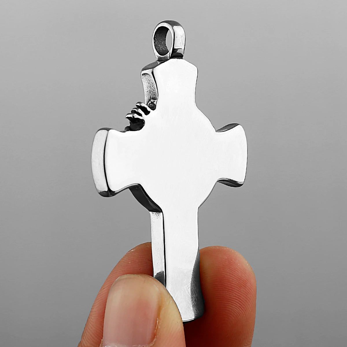 INRI Stainless Steel Jesus Cross 3D Pendant Necklace-Necklaces-Innovato Design-Innovato Design