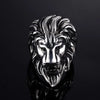 Men's Biker Stainless Steel Punk Rock Style Gothic Personalized Cool Lion Head Ring