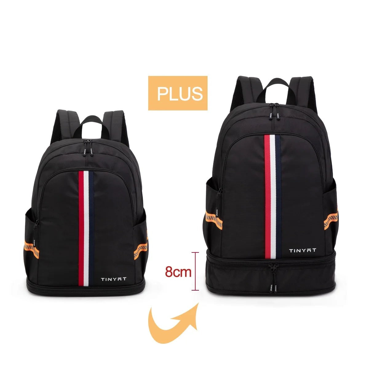 Outdoor Waterproof Foldable Backpack with Shoe Compartment-Sport Backpacks-Innovato Design-Black-Innovato Design