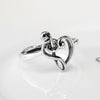 Sterling Silver Treble Clef Bass Heart Music Note Ring For Women Resizable Ring-Rings-Innovato Design-Innovato Design