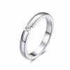 Silver Plated Stainless Steel with Round-Cut Cubic Zirconia Wedding Band-Rings-Innovato Design-6-5-Innovato Design