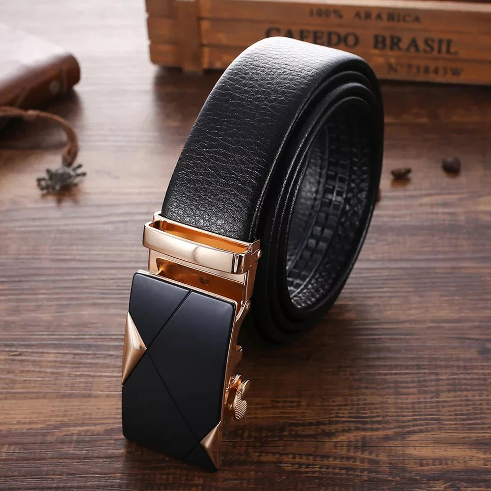 Men Hip Hop Diamond Quartz Watch, Leather Belt, Folding Wallet, and Ballpoint Pen Gift Set-Jewelry Sets-Innovato Design-Innovato Design