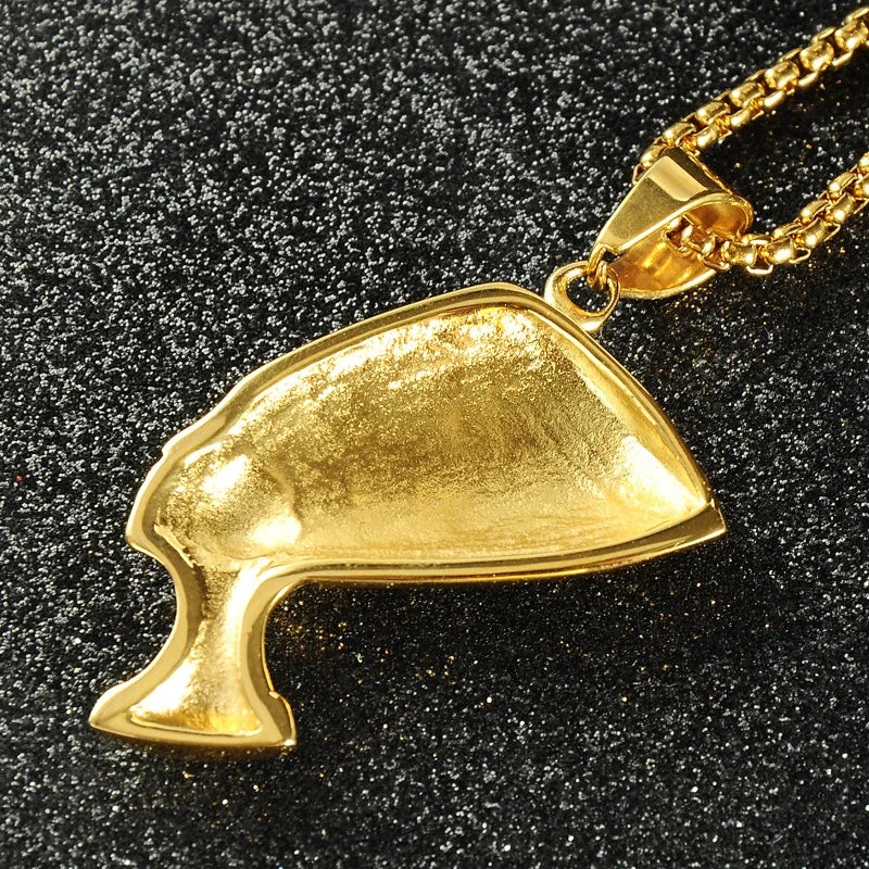 Egypt Queen Nefertiti Cleopatra Pendant Chain Necklace Set in Gold Black Tone-Necklaces-Innovato Design-Black-18in-Innovato Design