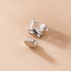 Clear Heart Shape Cubic Zirconia Magnetic Stud Earring Set-Earrings-Innovato Design-Innovato Design