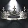 Retro White Metal Baroque King Crown Pageant for Men