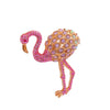 Women's Pink Crystal Enamel Standing Flamingo Bird Animal Brooch Pin-jewelry-Innovato Design-Innovato Design