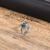 Men's Stainless Steel Stud Hoop huggie Earrings Silver Tone Black Cross Round-Earrings-Innovato Design-Innovato Design