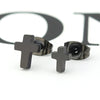 Men's Stainless Steel Stud Earrings Black Cross Vintage-Earrings-Innovato Design-Innovato Design
