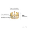 14K Gold Plating Two Tone Crown Cubic Zirconia Ring-Rings-Innovato Design-7-Innovato Design