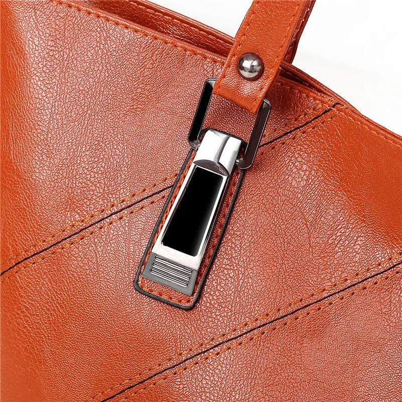 Soft Leather Shoulder Bag, Crossbody Bag and Handbag Set-Handbags-Innovato Design-Brown-Innovato Design