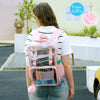 Waterproof Clear Fabric & PVC School Transparent Backpack Set